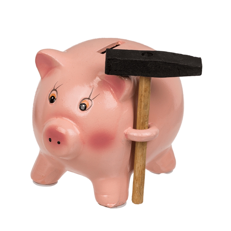 Κουμπαράς γουρουνάκι με σφυρί - 12,5 εκ. Κουμπαράς γουρουνάκι με σφυρί - 12,5 εκ.