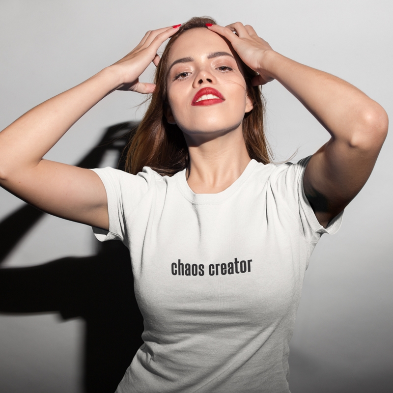 T-shirt Chaos creator - γυναικείο λευκό T-shirt Chaos creator - γυναικείο λευκό