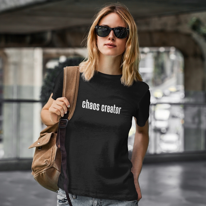 T-shirt Chaos creator - γυναικείο μαύρο T-shirt Chaos creator - γυναικείο μαύρο