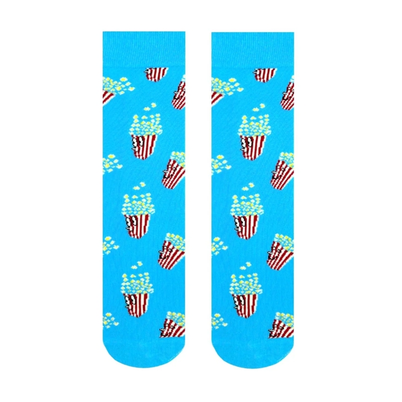 Unisex κάλτσες με σχέδιο - Popcorn φάτσα Unisex κάλτσες με σχέδιο - Popcorn φάτσα