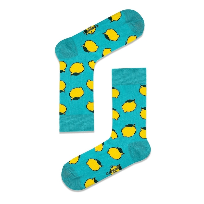 Unisex κάλτσες με σχέδιο - Λεμόνια πράσινο Unisex κάλτσες με σχέδιο - Λεμόνια πράσινο