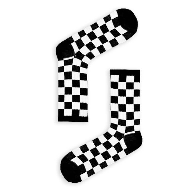 Unisex κάλτσες με σχέδιο - Ασπρόμαυρη σκακιέρα Unisex κάλτσες με σχέδιο - Ασπρόμαυρη σκακιέρα