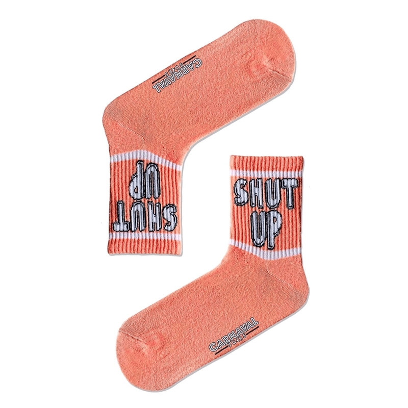 Unisex κάλτσες με σχέδιο - Shut up ροζ Unisex κάλτσες με σχέδιο - Shut up ροζ