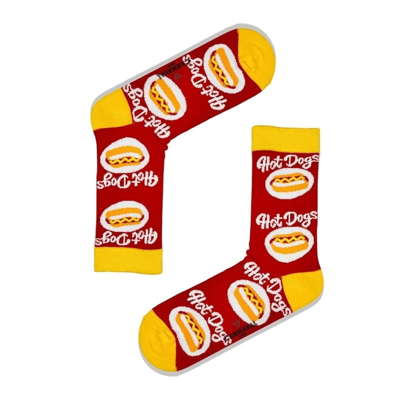Unisex κάλτσες με σχέδιο - Hot dog Unisex κάλτσες με σχέδιο - Hot dog