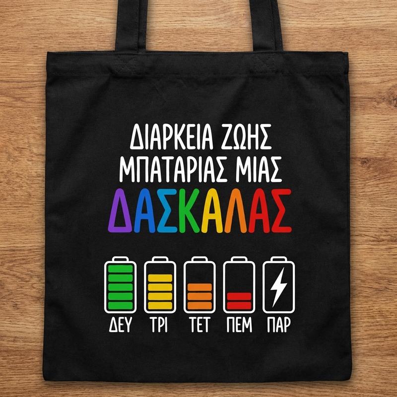 Μαύρη τσάντα με χερούλι - Μπαταρία Δασκάλας Μαύρη τσάντα με χερούλι - Μπαταρία Δασκάλας