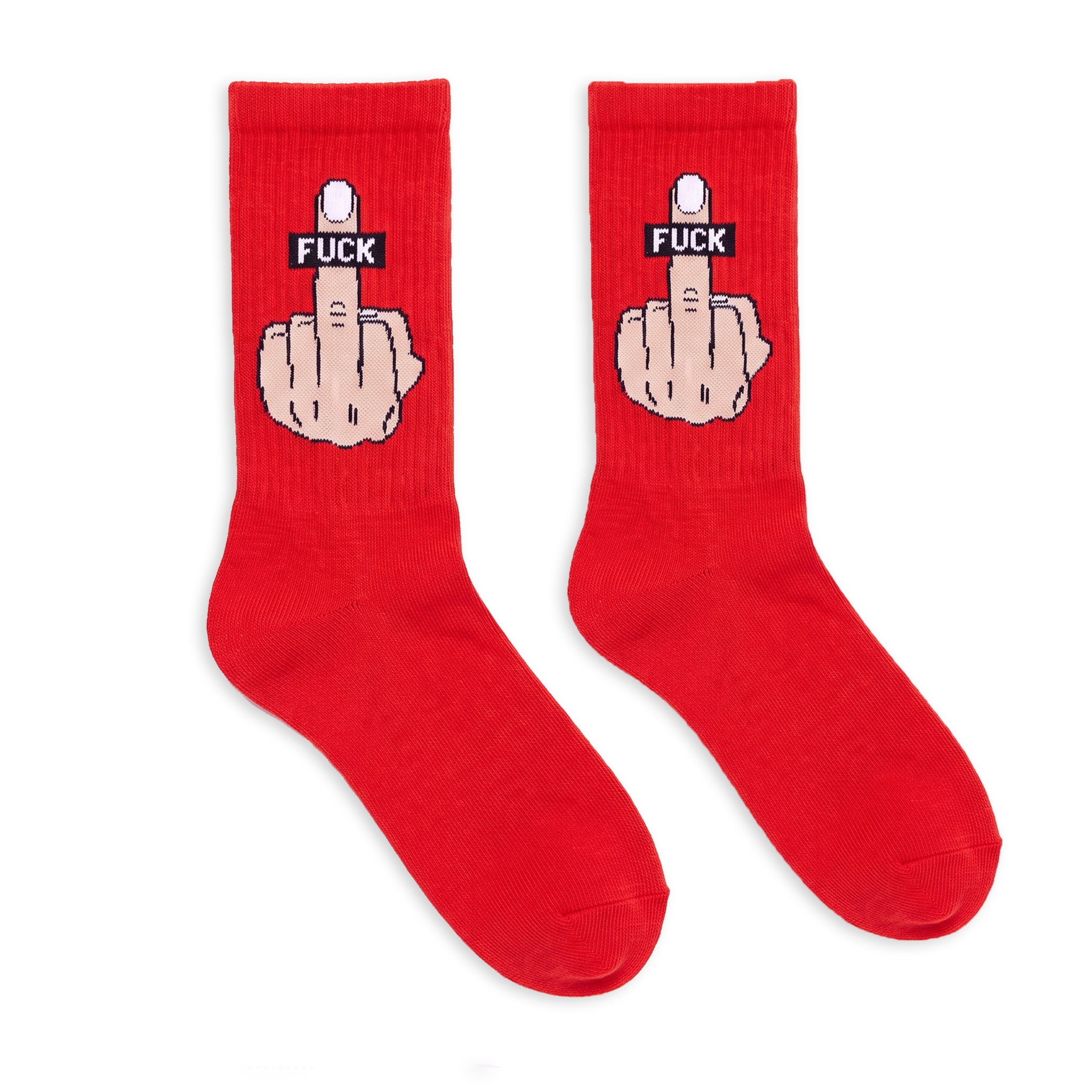 Unisex κόκκινες κάλτσες με σχέδιο - Mεσαίο δάχτυλο Unisex κόκκινες κάλτσες με σχέδιο - Mεσαίο δάχτυλο